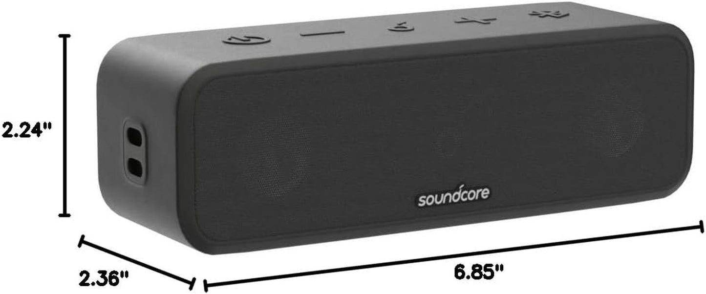 Anker 3 Portable Bluetooth Speaker - Wireless, IPX7 Waterproof, 24H Playtime, Pure Titanium Diaphragm Drivers, Partycast, Bassup, Custom EQ App - for Home, Shower, Outdoor, and Beach